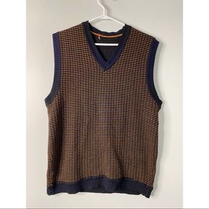 V Neck Striped Pattern Sweater Vest